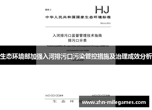 生态环境部加强入河排污口污染管控措施及治理成效分析